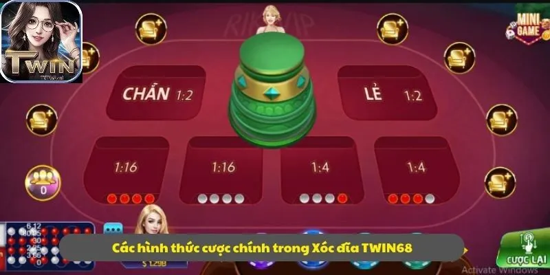 Các hình thức cược chính trong Xóc đĩa TWIN68