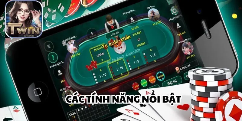 Các tính năng nổi bật có mặt tại sảnh game bài TWIN68